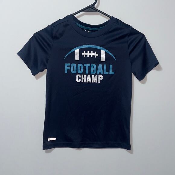 Jumping Beans Navy Blue “Football Champ” Graphic shirt boys Size 7 - Picture 1 of 6